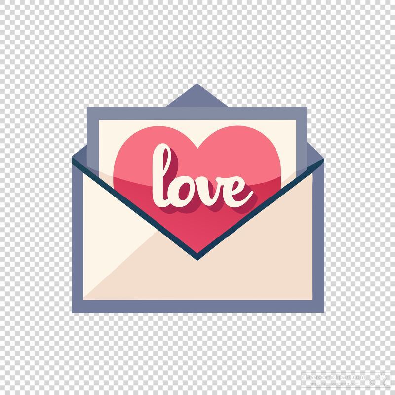 Heartfelt Expression in a Colorful Love Letter Envelope