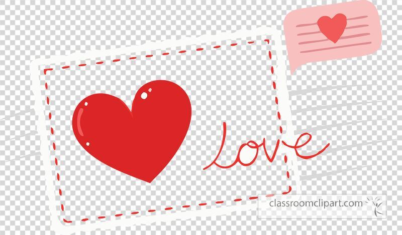 A heartfelt love letter is sealed with a vibrant red heart stamp conveying deep emotions. The design features a whimsical touch ideal for romantic expressions.