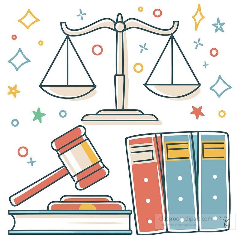 A gavel rests on a stack of law books symbolizing justice and legal proceedings The scales of justice highlight the importance of fairness and the legal system in society