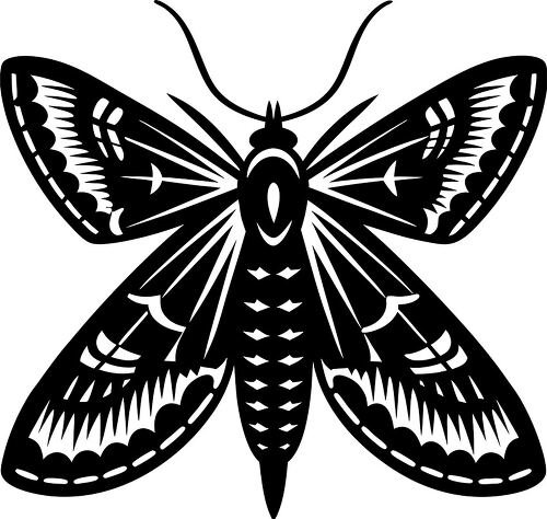 moth silhouette perfect for various artistic applications