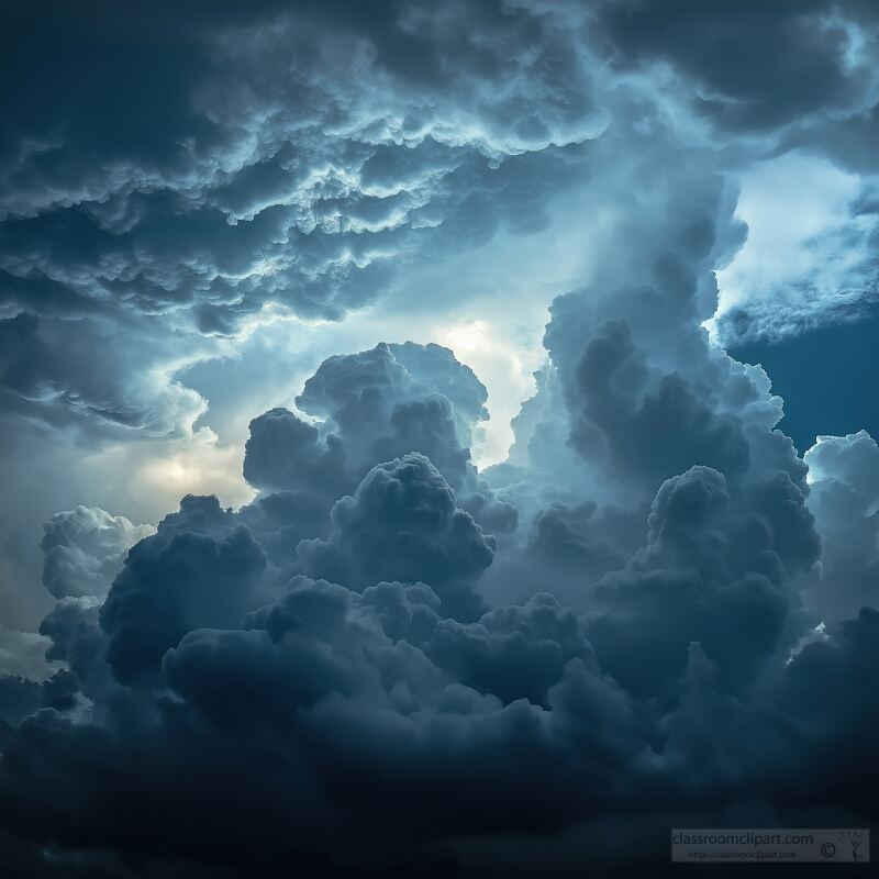 Dark Storm Clouds Gather Above a Distant Horizon