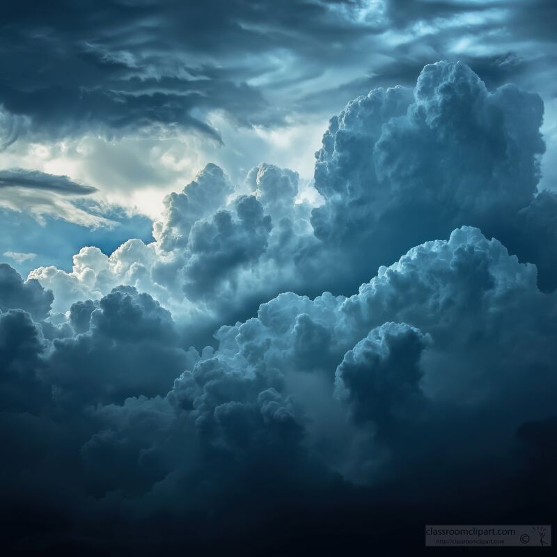 Dramatic Storm Clouds Filling the Sky at Dusk