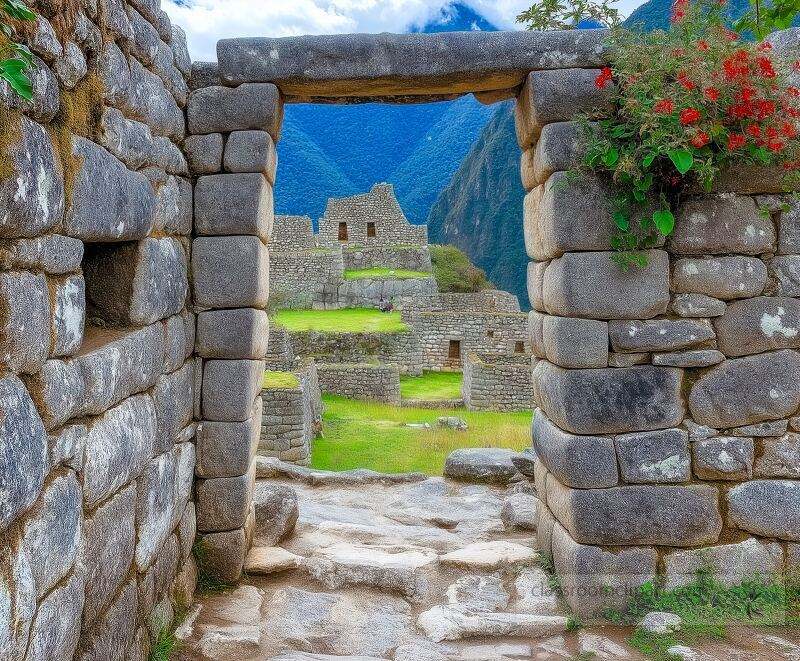 Discover ancient Inca ruins in Machu Picchu Peru surrounded by stunning mountains and greenery This historic site showcases remarkable stone architecture and rich cultural heritage