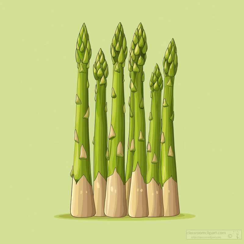 Fresh Asparagus Stalks Arranged in a Simple Design