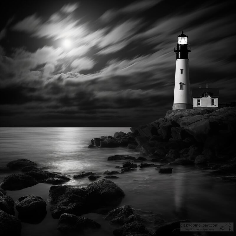 Lighthouse Beacon Shines Through the Darkest Hour