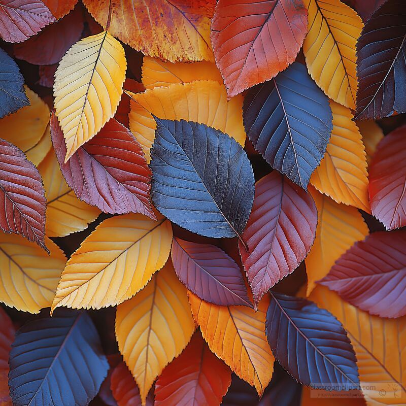 Vareity of Autumn Foliage in Rich Colors