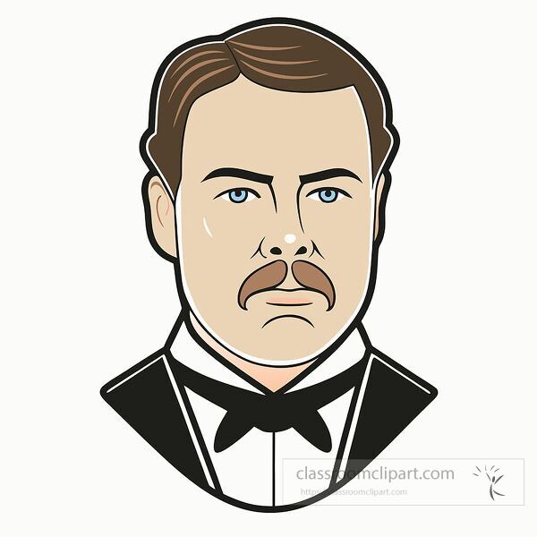 Simple portrait of Chester Alan Arthur showcasing his features