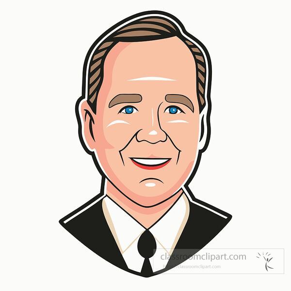 President George Herbert Walker Bush smiling