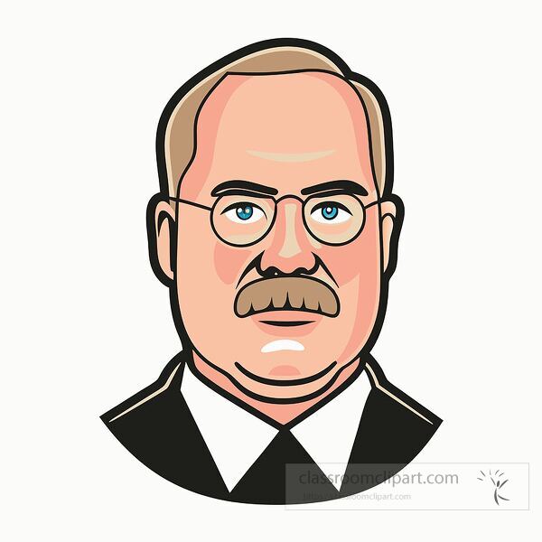 A simple depiction of President Grover Cleveland.