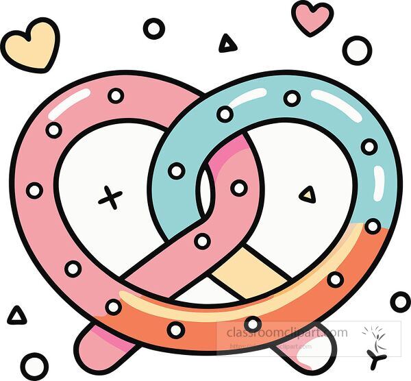 pretzel Whimsy Pastel Doodle clip art