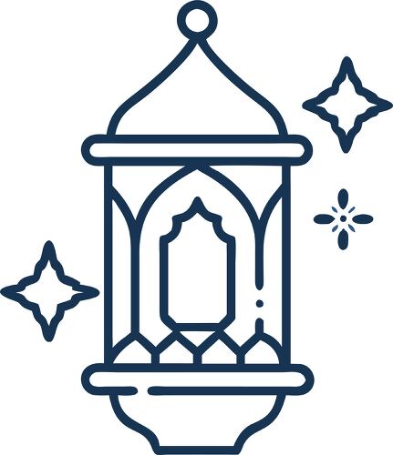 Minimalist lantern symbolizes Ramadan