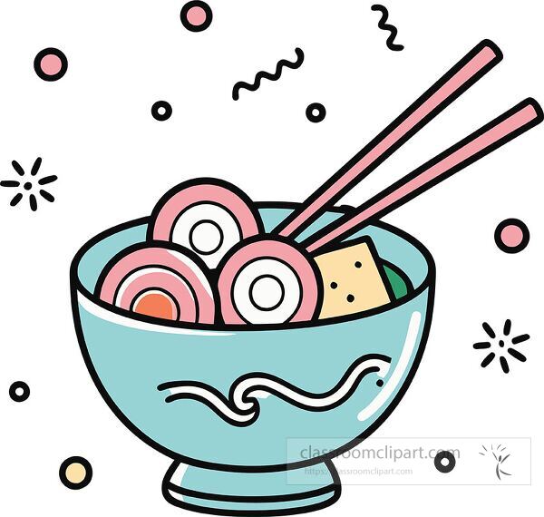 ramen bowl Pastel Doodle clip art