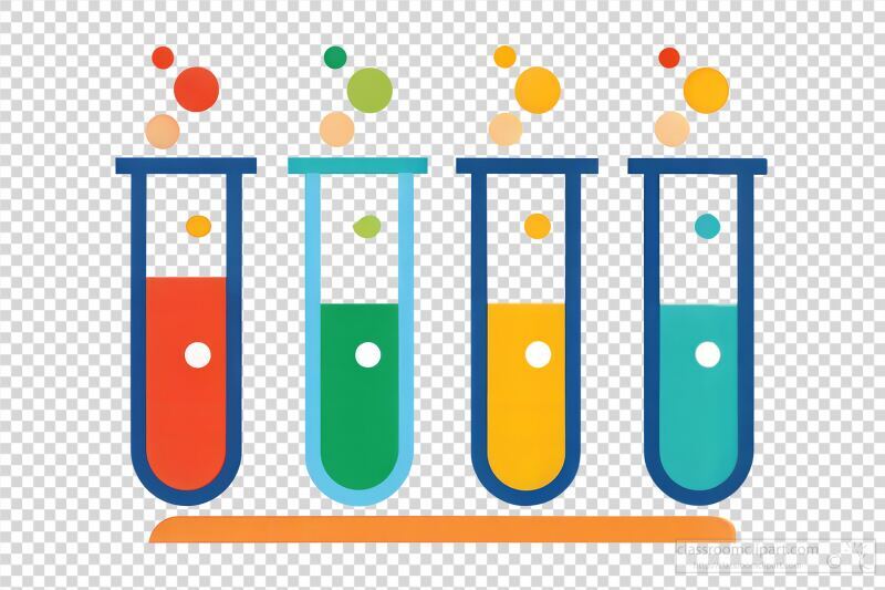 Science Tubes Vector Design on White