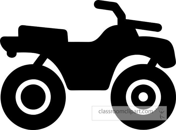 A silhouette of an all-terrain vehicle ATV