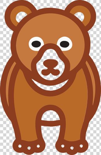 Bright and playful bear clipart designed for kids activities