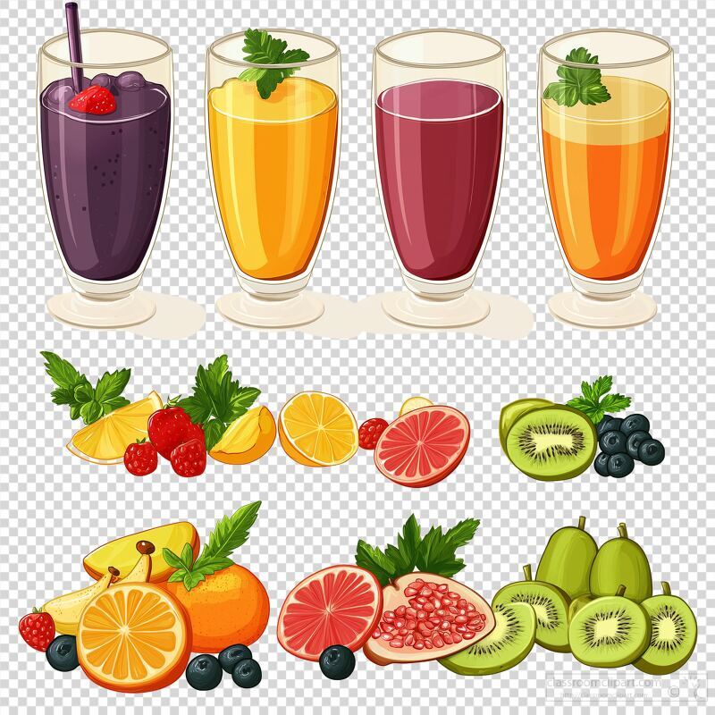 Superfoods Smoothie and Juice Assortment Display