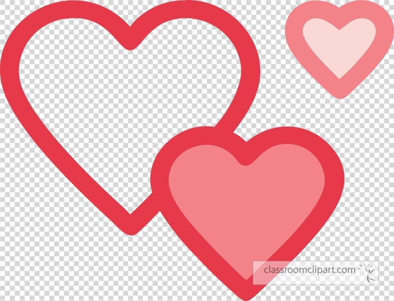 Vibrant clip art features various heart shapes in different sizes and colors. Ideal for use in digital invitations greeting cards or decorations for special occasions.