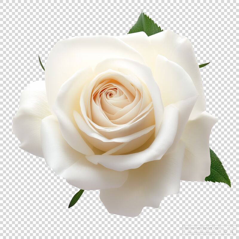 White Rose Symbolizing Purity in a Natural Setting